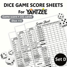 51/101件 YahtzEEE 單字骰子遊戲 | 2人或更多玩家家庭單字遊戲計分板，快節奏骰子遊戲 | 家庭派對遊戲之夜 | 同時對戰 | 10分鐘內快速趣味，為好友與家庭遊戲之夜帶來歡樂 - 彩色 - 查看 14