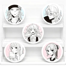 44mm《漫畫戀愛你》假天使 Katsura O Togi 徽章套組 玻璃亮面胸章 翻領背包服裝裝飾 生日禮物 - 戀人 - 查看 2