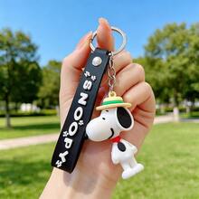 Llavero de PVC de Snoopy, figura estereoscópica linda, colgante decorativo para bolso & mochila, soporte para llaves de coche, pequeño regalo festivo adecuado para uso diario - Multicolor - Ver 11