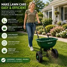 Walk-Behind Lawn & Garden Spreader, Large Capacity Seed & Fertilizer Spreader, Push Broadcast Spreader With Durable Wheels, Easy Assembly For Grass Seed, Fertilizer, Salt And Lawn Care - A - View 1