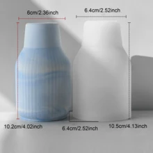 3D 花瓶/花藝矽膠模具－不對稱橢圓形、緞帶細節、平滑溝槽邊緣、不黏性柔軟矽膠｜可重複使用、易脫模、耐熱｜適用於 DIY 環氧樹脂、水泥、石膏、蠟燭與手工皂工藝｜適合製作優雅家居花卉裝飾、珠寶展示架與手工配件，母親節禮物 - 白色 - 查看 16