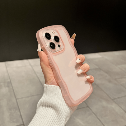 DECOPHONE Fine Hole Large Waves Are Compatible With Apple 14 Pro Max Protection Case, New Silicone 16 Pro Full Package Anti-Drop Protection For 15 Pro.