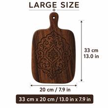 2PCS/1PC Walnut Wood Carved Cutting Board, Artistic Carved Steak Board, Desktop Decor Cutting Board, Fashion Long Handle, Solid Wood, For Cutting Meat, Cheese, Bread, Vegetables And Fruits - Charcuterie Board Cheese Serving Board, Perfect For Food Slicing And Presentation, Portable Camping Cutting Board, Modern Home Country Kitchen Essential. Mother's Day Gift, Wedding Season Kitchen Supplies - 01 - View 12