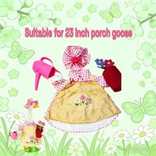 Outdoor Goose Outfit Set With Floral Bonnet And Gardening Apron, Creating A Cute Lively Farmhouse Vibe For Lawn, Porch, Patio, Yard And Seasonal Decor - Multicolor - View 9