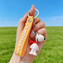 Llavero de PVC de Snoopy, figura estereoscópica linda, colgante decorativo para bolso & mochila, soporte para llaves de coche, pequeño regalo festivo adecuado para uso diario - Multicolor - Ver 8