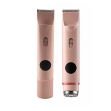 Bikini Trimmer For Women, Dual-Head Electric Body Hair Trimmer For Sensitive Areas, IP67 Waterproof Rinsable, USB-C Rechargeable Groomer For Bikini Line, Underarms, Legs & Face, Soft Pink - Pink - View 6