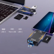 قارئ بطاقات USB C، محول قارئ بطاقات TF SD 2 في 1 من نوع C، قارئ بطاقات ذاكرة خارجي محمول، متوافق مع هواتف أندرويد وأجهزة الكمبيوتر المحمولة والكاميرات - مشاهدة 6