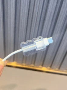 3pcs Transparent Cable Protector, Wavy Design, Effectively Prevents Cable Breakage, No Battery Required, Suitable For Phones, Tablets And Three-Prong Plug Chargers, Perfect For Back To School, Valentine's Day And Ramadan - Cable Management Cover - View 5