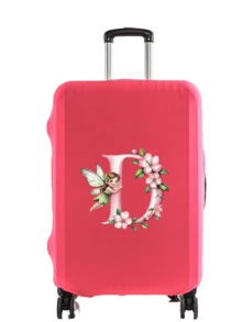 Little Elf Letter Print 18-32 Inch Durable Universal Luggage Cover, Dust-Proof And Scratch-Resistant Luggage Cover With Elastic Edge, Suitable For Flights, Honeymoon, Airport, Cruise, Business Travel, Unisex Travel Essential Accessory, Suitable For Family, Friends, Mother, Teacher, Fits Most Roller Luggage, Carry-On Bags, Trolley Bags,Back To School - Multicolor - View 24