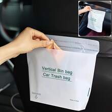 80入一次性垃圾袋，適用於汽車、嘔吐袋，尺寸 20.5cm X 24.99cm，升級加厚耐用，適用於汽車、廚房、臥室、書房、旅行、露營等多種環境 - A款垃圾袋 - 查看 9