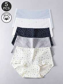 Quần lót nữ cotton họa tiết hoa nơ dễ thương, không đường may, cạp vừa, che phủ toàn bộ - Nhiều màu - Xem 2