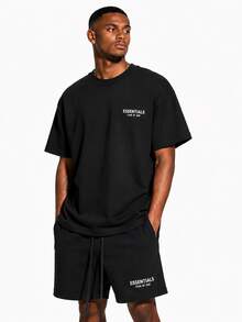 Fear Of God Essentials Classic Tee + Shorts Set SS25 Black Unisex - 黑色套裝 - 查看 2