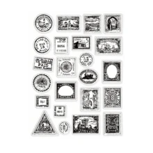 Sellos de silicona transparentes para agenda, sellos básicos de fondo vintage, sellos de goma decorativos DIY para agenda, suministros de relieve para scrapbooking - Sello de silicona - Ver 14
