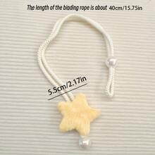 2pcs/Set Star Decor Curtain Tiebacks, Minimalist Faux Pearl Curtain Ropes, Sheer Curtain Tiebacks, Mosquito Net Storage Ropes - Multicolor - View 11