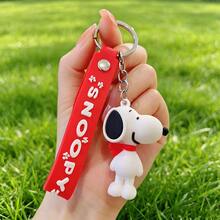 Llavero de PVC de Snoopy, figura estereoscópica linda, colgante decorativo para bolso & mochila, soporte para llaves de coche, pequeño regalo festivo adecuado para uso diario - Multicolor - Ver 9