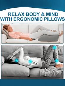 Ergonomic Leg Elevation Pillow (Relieves Swelling), Inflatable Wedge Leg Cushion (Improves Sleep Quality And Promotes Relaxation), 45-Degree Leg Support Pillow For Sleeping, Foot Care Pillow (Ideal For Those Who Sit Or Stand For Long - Multicolor - View 7