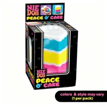 1個 2026新款 New Nie Duo Nice Cube Schylling 感官擠壓玩具 蛋糕三明治造型 柔軟可捏 舒壓玩具 生日禮物 聖誕禮物 萬聖節禮物 完美禮物 - 彩色 - 查看 5