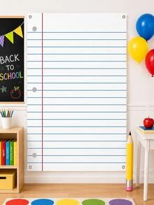 Fondo de papel de cuaderno gigante para el primer día de escuela, decoración de puerta de aula de bienvenida de vuelta a la escuela, tablero de anuncios, suministros para fiestas adecuados para aula y oficina, decoración de fiesta de vuelta a la escuela - Multicolor - Ver 8