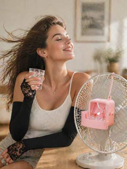 1 bộ quạt làm mát điện di động kèm 4 túi đá - hồng/xanh, phụ kiện làm mát nhanh không dùng pin cho quạt sàn và quạt bàn, bổ sung làm mát nhanh cho nhà ở, văn phòng, phòng ngủ, quạt mùa hè, quạt phòng ngủ, máy làm mát, đồ dùng thiết yếu cho kỳ nghỉ
