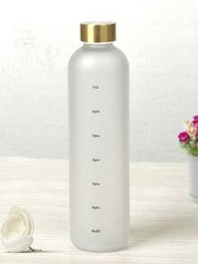 1 pieza Botella de agua para deportes al aire libre multicolor de 1000ML - Blanco - Ver 4