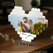 Customized Photo Building Blocks For Couples, Suitable As Boyfriend Gift, Anniversary Gift, Couple Gift, Men's Gift, Personalized Gift, Personalized Anniversary Photo Gift, Romantic Collectible, Customized Building Block Collectible, Couple Birthday Gift, Wedding Anniversary, Valentine's Day Collectible - C-couple Building Blocks - View 10