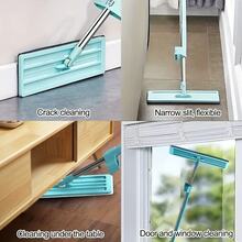 1 Set Hands-Free Flat Mop, Equipped With 5 Reusable Mop Pads, 360° Rotating Head, Dry And Wet Use, Suitable For Living Room, Bathroom, Kitchen Tile And Wood Floor Dusting Mop, Cleaning Tool, Back To School Supplies, Dusting Tool - View 9