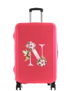 Little Elf Letter Print 18-32 Inch Durable Universal Luggage Cover, Dust-Proof And Scratch-Resistant Luggage Cover With Elastic Edge, Suitable For Flights, Honeymoon, Airport, Cruise, Business Travel, Unisex Travel Essential Accessory, Suitable For Family, Friends, Mother, Teacher, Fits Most Roller Luggage, Carry-On Bags, Trolley Bags,Back To School - Multicolor - View 13