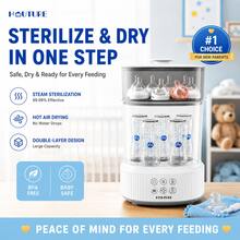 Hauture Baby Bottle Sterilizer And Dryer, Electric Steam Sterilization With Large Capacity For Glass & Plastic Bottles, Auto Shut-Off, Great Baby Shower Gift - 查看 1