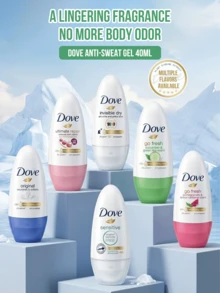 Dove 小黃瓜香氛女性止汗滾珠 48H 吸汗微鹽 長效清新 乾爽不黏膩 便攜 0% 酒精 保濕乳霜腋下護理 除味 適合日常、夏季、健身房、敏感肌 40ml - 黃瓜綠茶口味40ml - 查看 3