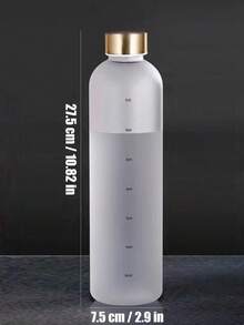 1 pieza Botella de agua para deportes al aire libre multicolor de 1000ML - Blanco - Ver 3