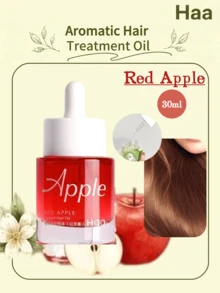 Haa Fragrance Hair Oil 30ml, Hair Oil, Skincare-Grade Formula, 8 Natural Plant Oils, Nourishing Repairing Smoothing Strengthening, Effectively Taming Frizz, Bringing Silky Shine, Revitalizing Dry Damaged Hair - Red Apple - View 2