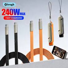 Olaf 15cm 240W Type-C 轉 Type-C 短快充線 6A PD3.1 USB-C 數據線，相容 iPhone 15 16 17 行動電源 - 彩色 - 查看 2