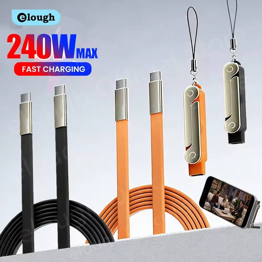 Olaf 15cm 240W Type-C 轉 Type-C 短快充線 6A PD3.1 USB-C 數據線，相容 iPhone 15 16 17 行動電源