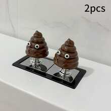 1/2Pcs Random Halloween Toilet Flush Buttons, Cute Ghost Pumpkin Witch Decorative Toilet Press Knob, Nail Friendly Bathroom Tank Accessories - Multicolor - View 16