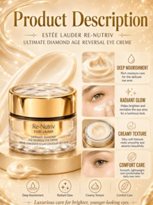 Estée Lauder 雅詩蘭黛眼霜，大容量 250ml / 中容量 75ml / 試用裝 0.5ml*10件，提拉緊緻、減少皺紋與眼袋，保養必備 - 雅詩蘭黛白金級蘊能黑鑽光璨眼霜 - 查看 9