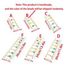 1pc Parrot Colorful Bead Ladder, Multiple Sizes Available, Parrot Climbing Hook Play & Entertainment Ladder, Suitable For Cockatiel/Budgie/Lovebird/Small To Medium Parrots, Universal Cage Climbing Ladder, Bird Cage Accessory, Parrot Toy (Random Color Bead Combination) - Classic Straight Ladder - View 2