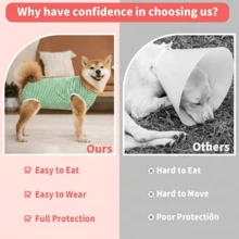 1 buah PETCHIC Dog Recovery Suit, Viscose Steril/Neuter Surgery Suit, Cocok Untuk Anjing Jantan Dan Betina, Alternatif Untuk Semprotan Pengusir, Pakaian Pelindung Kondisi Kulit (Hijau) - Hijau - View 5
