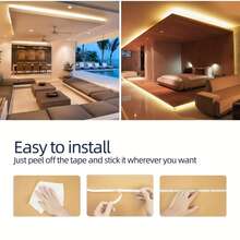 Lampu Strip LED dengan Saklar Tombol USB, Tegangan 5V, Cahaya Putih Hangat, Fleksibel, Ditenagai USB dengan Tombol Saklar Terintegrasi, Dapat Dipotong, Cocok untuk Ruang Tamu, Kamar Tidur, Dapur, Lemari, Pintu Masuk, Langit-langit, Dekorasi Kamar Tidur, Dekorasi Ruang Bermain untuk Meningkatkan Suasana - Putih - View 4