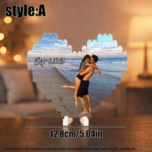Customized Photo Building Blocks For Couples, Suitable As Boyfriend Gift, Anniversary Gift, Couple Gift, Men's Gift, Personalized Gift, Personalized Anniversary Photo Gift, Romantic Collectible, Customized Building Block Collectible, Couple Birthday Gift, Wedding Anniversary, Valentine's Day Collectible - C-couple Building Blocks - View 11