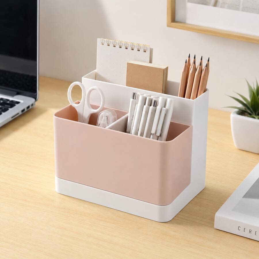 Desktop Storage Organizer Pencil Card Holder Box, Holders For Desk Accessories, Container For Desk, Office Supplies, Vanity Table - Storage Box - View 1
