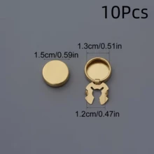 5/10pcs Metal Button Covers, Detachable Button Cover Clips, 3D Fashion Decorative Buttons, Button Fasteners With Pliers, DIY Handmade Accessories, Suitable For Dresses, Evening Gowns, Shirts - Multicolor - View 15