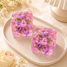 透明桃色葡萄花方塊派對小禮品，果凍感冰塊造型裝飾擺件，適合生日派對回禮、禮品袋填充物、桌面裝飾與拍照道具 - 多色 - 查看 15