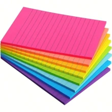 8pcs Large Sticky Notes 4x6 IN,(46 Sheet/Pad) Lined Sticky Notes 4x6 Bright/Pastel Sticky Notes Lined Large Sticky Note Pads Large Sticky Notes Bulk Lined Sticky Notes Large - one-size - View 1