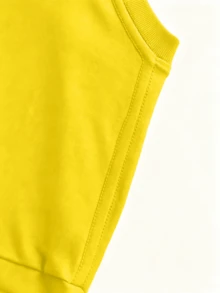 Japanese Minimal Tee, Oversized 180g Pure Cotton, Everyday Relaxed Crew Neck For Men - 黃色 - 查看 5