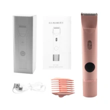 Bikini Trimmer For Women, Dual-Head Electric Body Hair Trimmer For Sensitive Areas, IP67 Waterproof Rinsable, USB-C Rechargeable Groomer For Bikini Line, Underarms, Legs & Face, Soft Pink - Pink - View 8