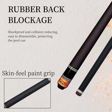 12.5mm Tip American 9-Ball Cue, 1/2 Split Design, Leopard Pattern, Smooth Grip, 3/8*3 Quick Joint, Carom Billiard Cue, Professional 10-Ball Cue, Professional Competition Cue, Suitable For Daily Practice And Competition, Perfect Gift For Billiard Enthusiasts - Orange - View 4