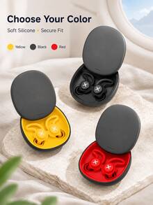 Ear Plugs For Sleeping Noise Cancelling, Reusable Soft Silicone Earplugs For Side Sleepers & Snoring, Sound Blocking Noise Reduction Ear Plugs With Wing Design & Case For Work, Travel, Concerts, Flights, Hearing Protection For Men Women, 3 Colors - Multicolor - View 12