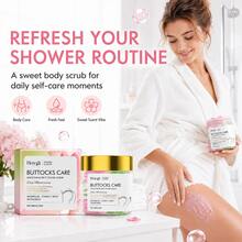 60G Niacinamide Butt Scrub With Watermelon Extract / Chamomile Flower / Aloe Vera Leaf Extract / Centella Asiatica Leaf Extract / Niacinamide Extract, Cleanses Skin Keratin, Moisturizes And Improves Rough Buttocks To Smooth And Refined - Watermelon - View 7