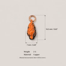 1pc Exquisite Cute Style 14K Gold Plated Copper Colorful Mushroom & Pet Pendant, DIY Daily Bracelet Necklace Keychain Charm Decoration For Women - Multicolor - View 10