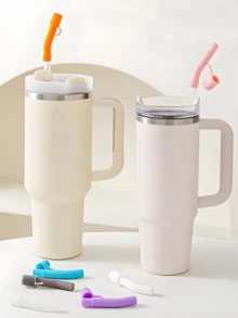 1件/3件/4件/6件 矽膠加長吸管蓋，適用30盎司與40盎司杯子，10mm矽膠吸管帽，可重複使用吸管套，防塵吸管蓋，簡約吸管蓋，杯子配件 - 彩色 - 查看 9